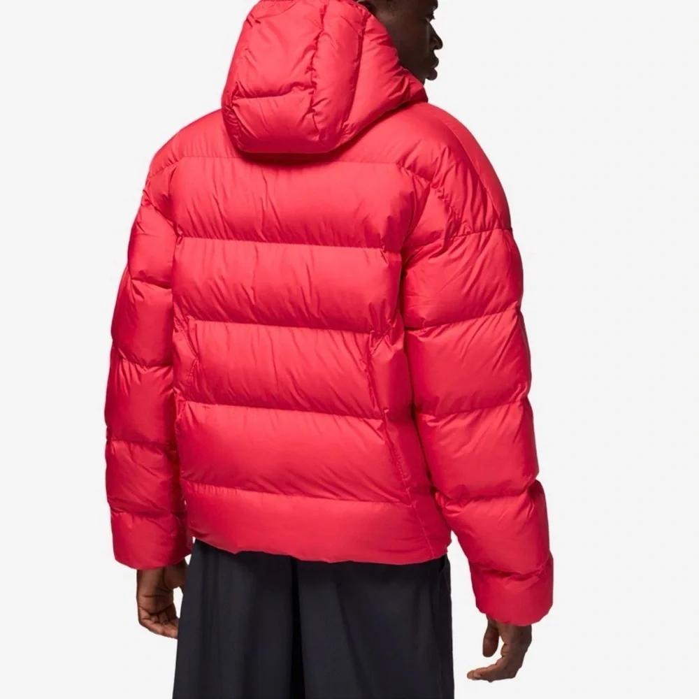 Nike Air Jordan Brooklyn Therma-FIT Red Puffer Jacket Men Size S